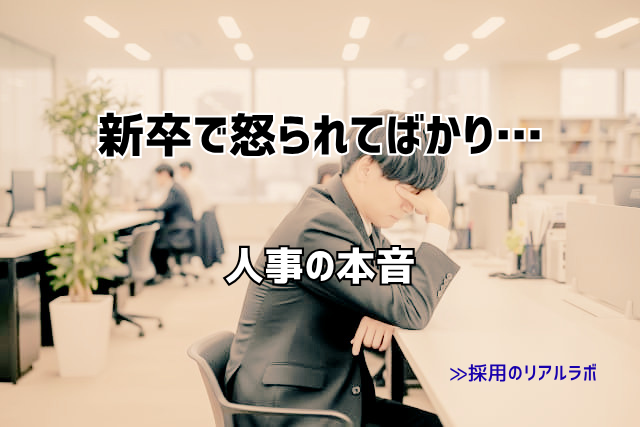 新卒で怒られてばかり…